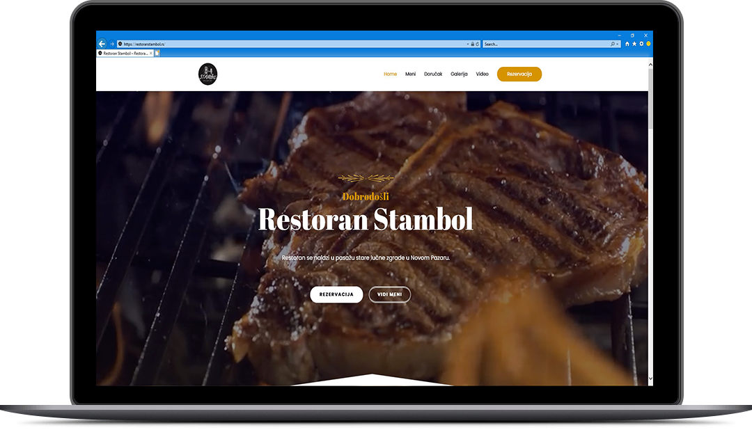 Izrada web sajtova za restorane | Restoran Stambol