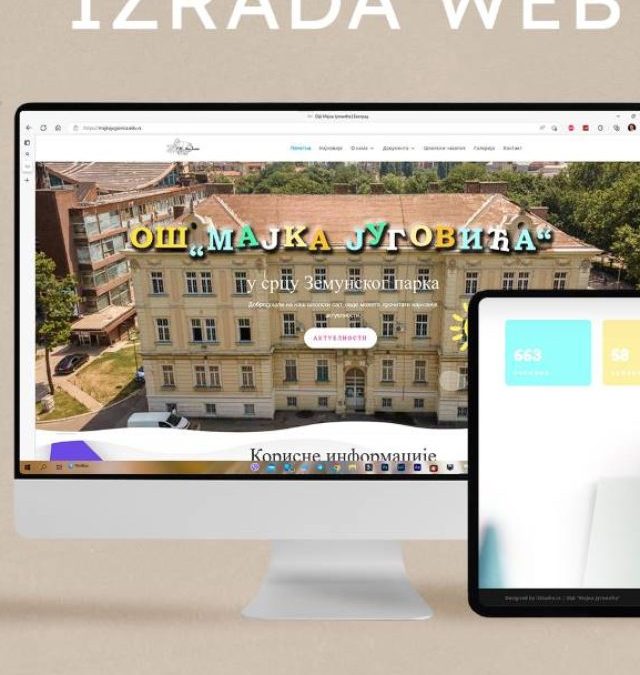 Izrada web sajta Beograd – za osnovnu školu Majka Jugovića iz Beograda